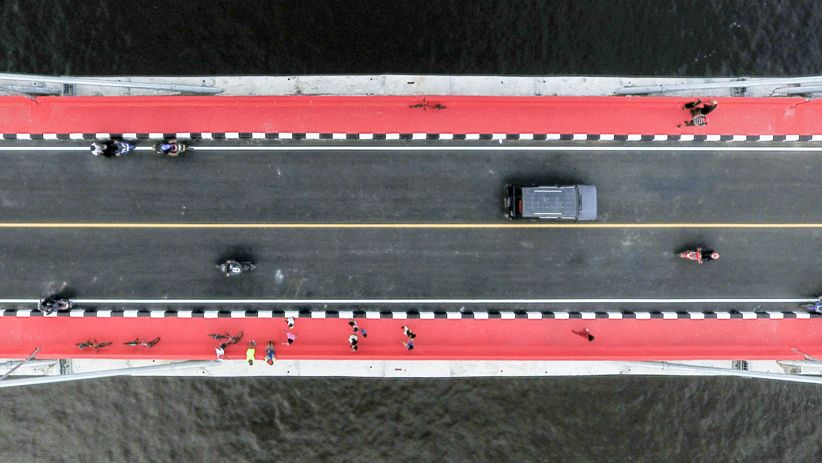 Baru Diuji Coba, Jembatan Musi IV Jadi Objek Wisata Warga Palembang - Bagian 4