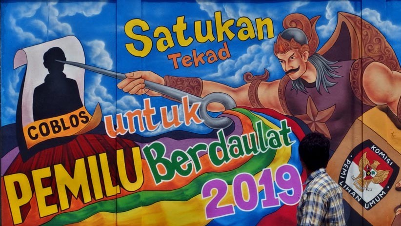 KPU Sosialisasikan Pemilu 2019 Damai dengan Gambar Mural - Bagian 2