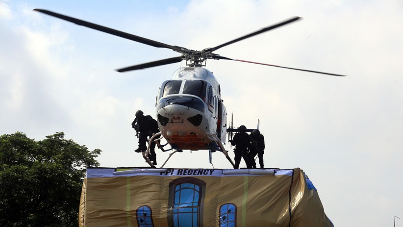 Amankan Pemilu 2019, TNI-Polri Gelar Simulasi Sispamkota - Bagian 5