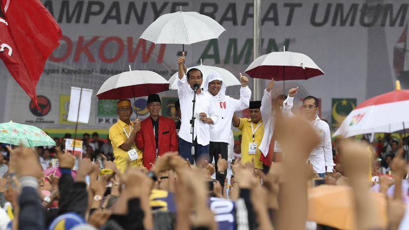 Jokowi Didampingi JK Kampanye Terbuka di Makassar - Bagian 4