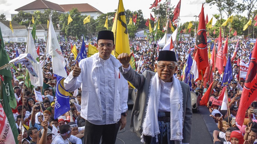 Ma'ruf Amin Didampingi TGB Kampanye Terbuka di NTB - Bagian 1