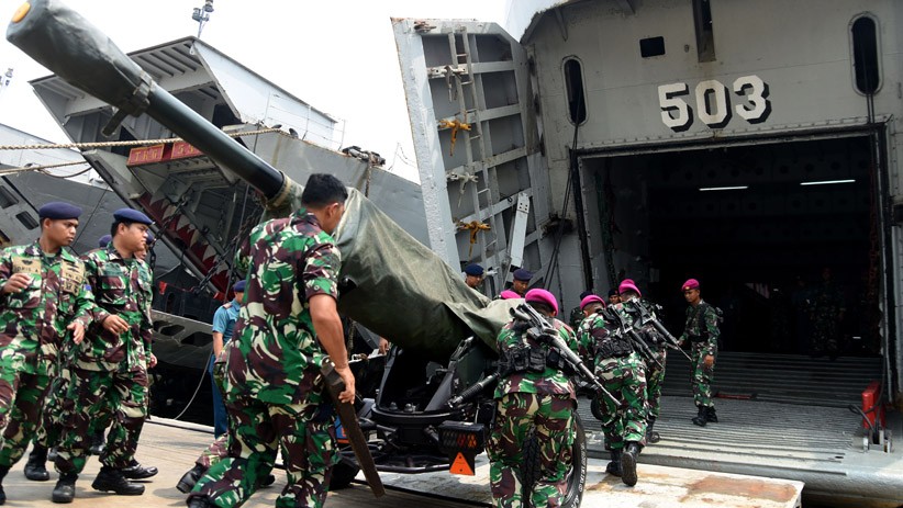 Prajurit Marinir Dukung Latihan Gabungan TNI AL Armada Jaya 2019 - Bagian 1