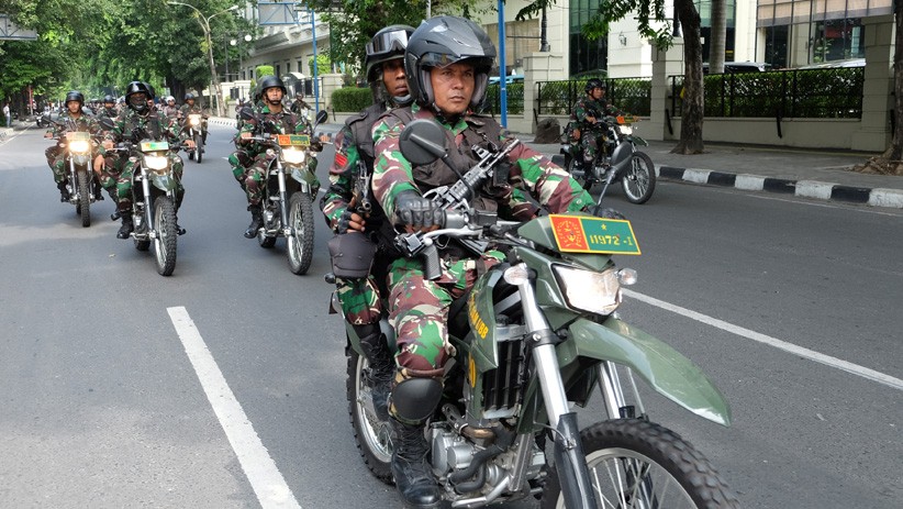 Prajurit TNI-Polri Patroli Jaga Situasi Keamanan Sumut Pascapemilu - Bagian 1