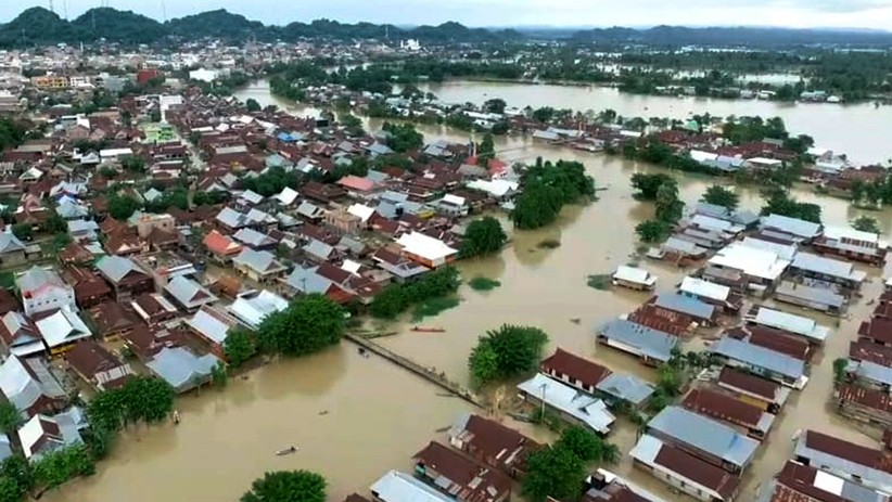 Penampakan dari Udara Kabupaten Wajo Sulsel Terendam Banjir hingga 2 Meter - Bagian 3