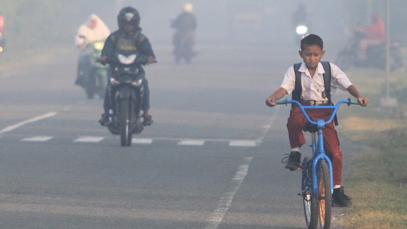 Kabut Asap Tebal Ganggu Aktivitas Warga Aceh Barat - Bagian 4