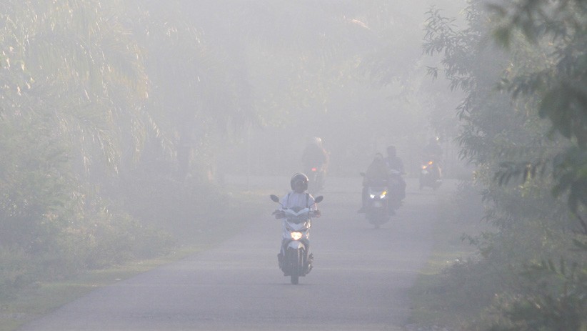 Kabut Asap Tebal Ganggu Aktivitas Warga Aceh Barat - Bagian 1