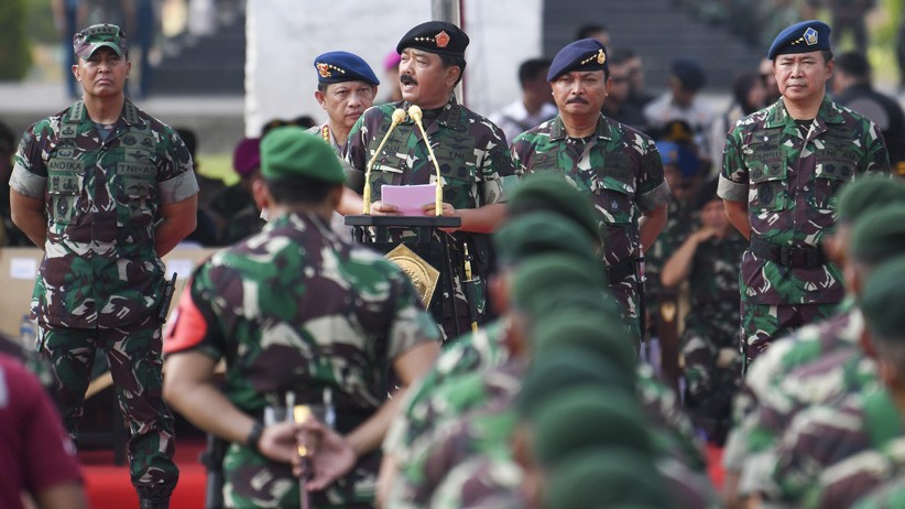 TNI-Polri Gelar Apel Gabungan Pengamanan Pelantikan Presiden dan Wakil Presiden - Bagian 2