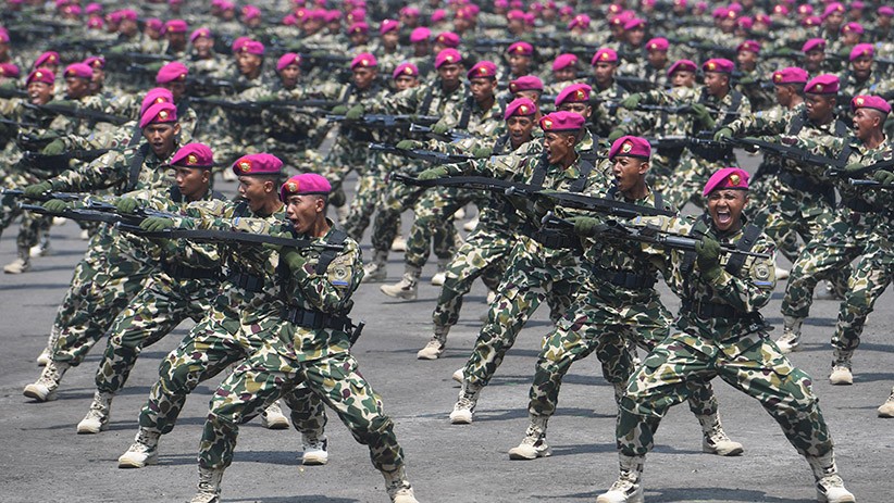 Foto-Foto Aksi Prajurit Baret Ungu saat HUT ke-74 Korps Marinir - Bagian 3
