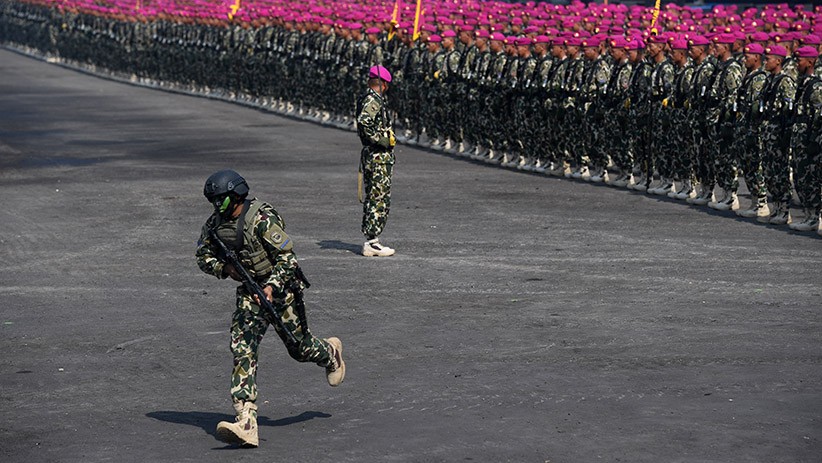 Foto-Foto Aksi Prajurit Baret Ungu saat HUT ke-74 Korps Marinir - Bagian 4