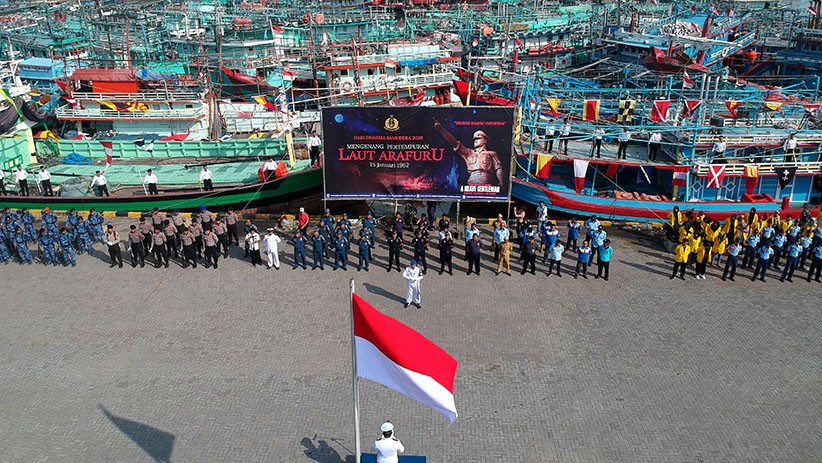 Prajurit TNI dan Nelayan Ikuti Peringatan Hari Dharma Samudera 2020 - Bagian 1