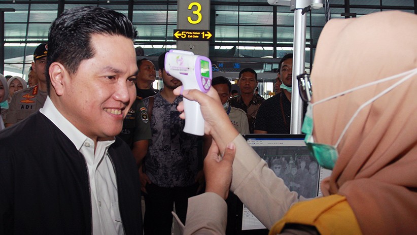 Erick Thohir Cek Kesiapan Bandara Soekarno-Hatta dalam Pencegahan Virus Korona - Bagian 1