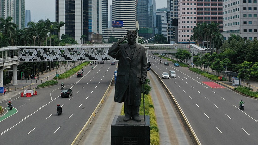 Potret Ruas Jalan Jakarta Lengang karena Virus Korona - Bagian 2